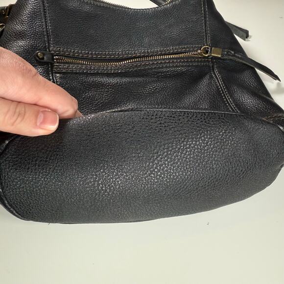 The Sak Black Soft Pebbled Leather Sequoia Hobo Shoulder Bag Purse Handbag READ - Picture 3 of 11